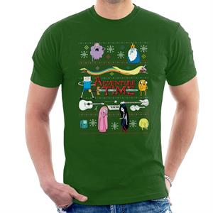 Adventure Time Christmas Characters Montage Men's T-Shirt