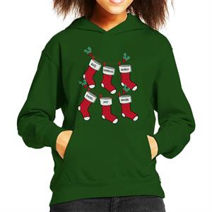 Friends Christmas Stockings Kid's Hooded Sweatshirt