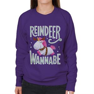 Minions Christmas Reindeer Wannabe Women's Sweatshirt