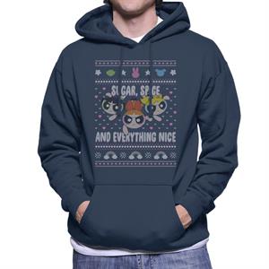 Powerpuff Girls Christmas Sugar Spice And Everything Nice Men's Hooded Sweatshirt