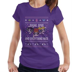 Powerpuff Girls Christmas Sugar Spice And Everything Nice Women's T-Shirt