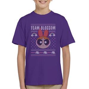 Powerpuff Girls Christmas Team Blossom Kid's T-Shirt