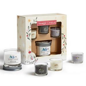 Yankee Candle Gift Set 121g Snow Globe Wonderland Candle + 37g White Spruce & Grapefruit Candle + 37g Silver Sage & Pine Candle + 37g Smoked Vanilla & Cashmere Candle