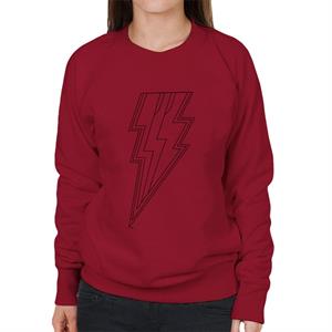 Shazam Fury of the Gods Lightning Bolts Abstract Women's Sweatshirt