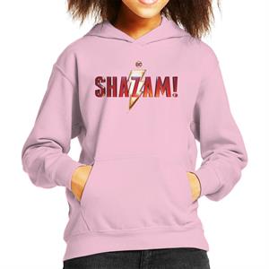 Shazam Cinematic Lightning Bolt Logo Kid's Hooded Sweatshirt