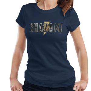 Shazam Gold Outline Logo Women's T-Shirt