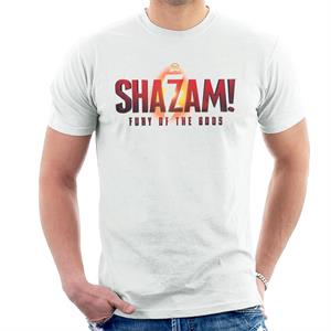 Shazam Fury of the Gods Lightning Bolt Text Logo Men's T-Shirt