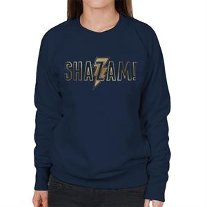 Shazam Gold Outline Logo Women's Sweatshirt