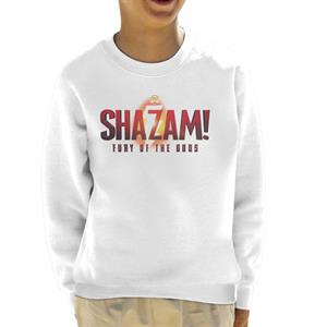 Shazam Fury of the Gods Lightning Bolt Text Logo Kid's Sweatshirt