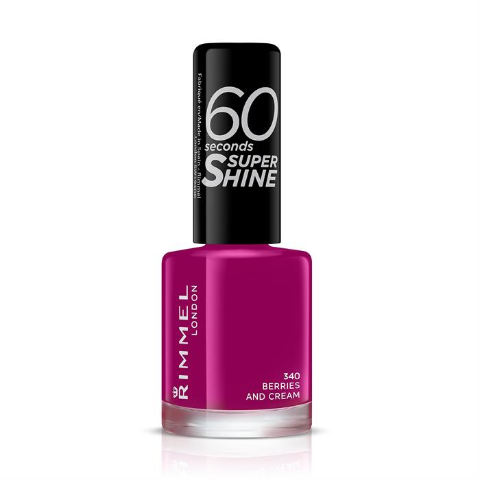 Rimmel 60 Seconds Super Shine Nail Polish 8ml - 340 Berries And Cream-0