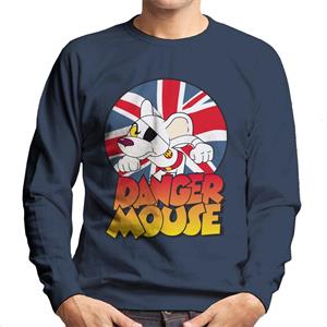 Danger Mouse Frowning Union Jack Men's Sweatshirt