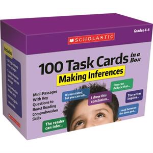 100 Task Cards in a Box Making Inferences  MiniPassages with Key Questions to Boost Reading Comprehension Skills by Carol Ghiglieri & Justin Martin