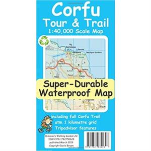 Corfu Tour  Trail SuperDurable Map by David Brawn