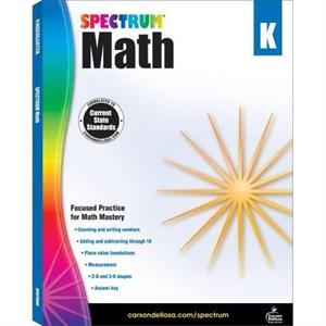 Spectrum Math Workbook Grade K by Compiled by Spectrum