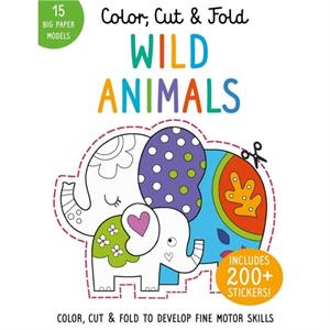 Color Cut and Fold Wild Animals  Lions Tigers Elephants Art Books for Kids 4  8 Boys and Girls Coloring Creativity and Fine Motor Skills Kids Origami by Insight Kids