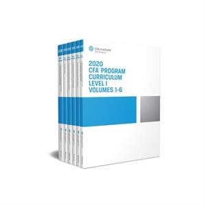 CFA Program Curriculum 2020 Level I Volumes 16 Box Set by CFA Institute