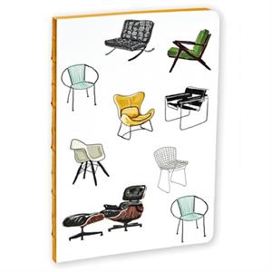 MidCentury Modern Chairs A5 Notebook by Hail Tiger Studio