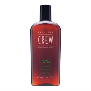 American Crew Tea Tree 3-in-1 Shampoo, Conditioner & Body Wash 450ml