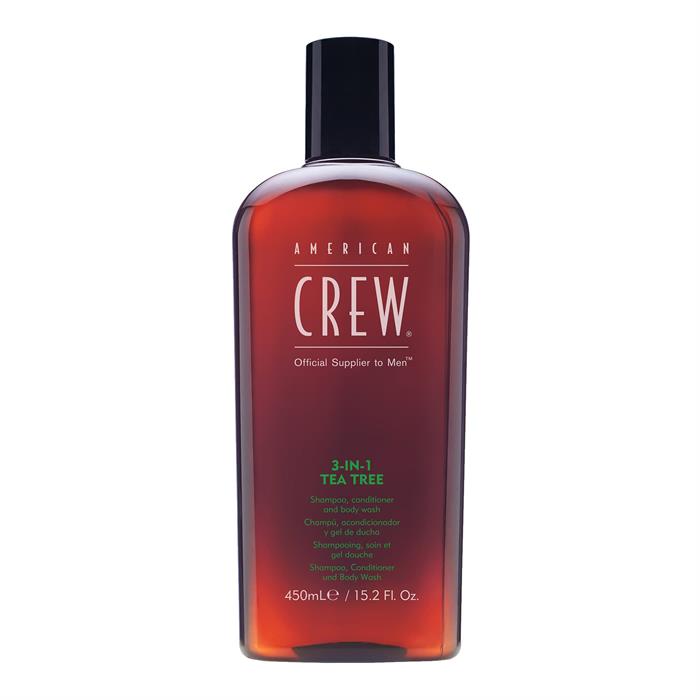 American Crew Tea Tree 3-in-1 Shampoo, Conditioner & Body Wash 450ml